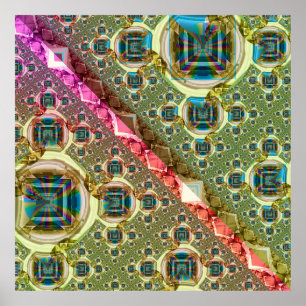 Poster Motif de lentilles Iridescente