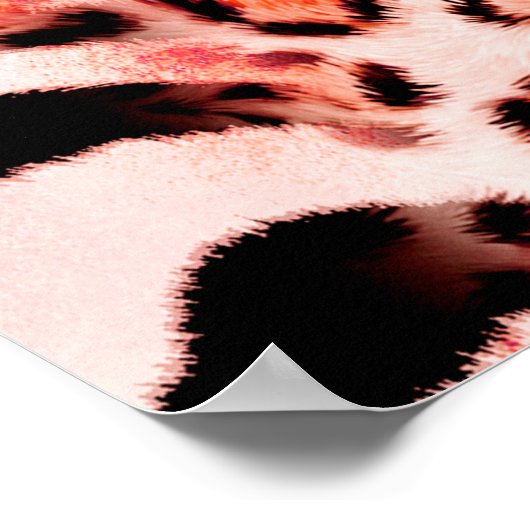 Poster Motif de léopard, zèbre abstrait. léopard, (Coin)