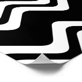 Poster Motif de ligne double couleur Zig Zag (Coin)