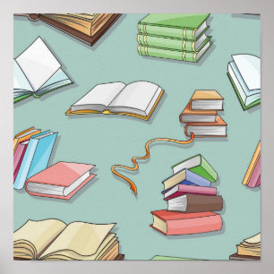 Poster Motif de livre