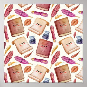 Poster Motif de livre