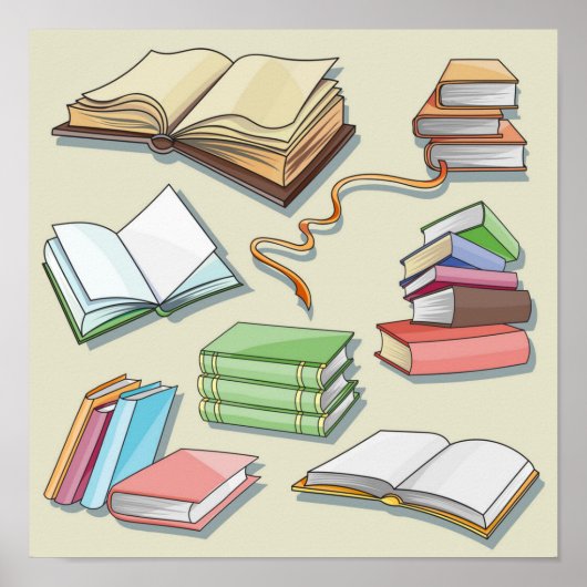 Poster Motif de livre (Devant)