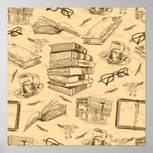 Poster Motif de livre (Devant)