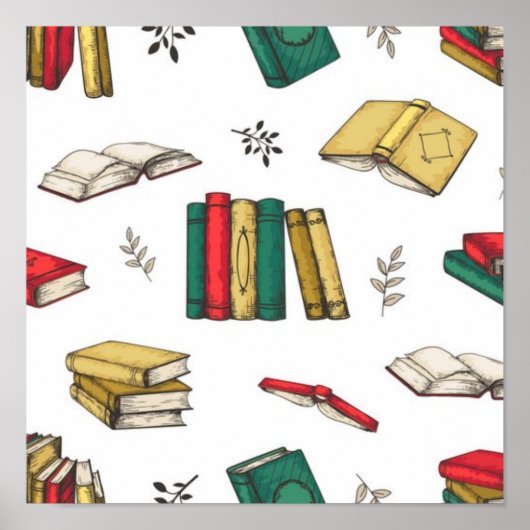 Poster Motif de livre (Devant)