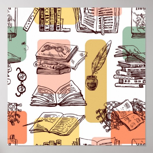 Poster Motif de livre (Devant)