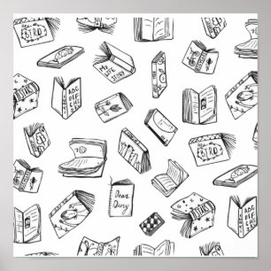 Poster Motif de livre