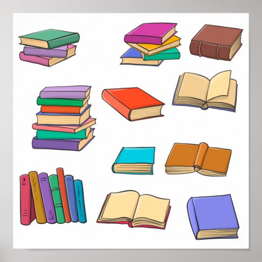 Poster Motif de livre (Devant)