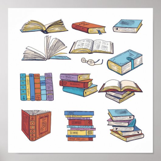 Poster Motif de livre (Devant)