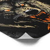 Poster Motif de loup-garou à terre (Coin)