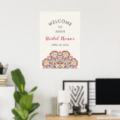 Poster Motif de mandala géométrique classique pour douche (Bureau à domicile)