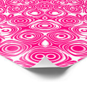 Poster Motif de mandala rose vif (Coin)
