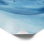 Poster Motif de mandala zen bleu clair (Coin)