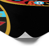 Poster Motif de masque moderne abstrait (Coin)