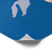 Poster Motif de méduse de l'océan bleu profond (Coin)