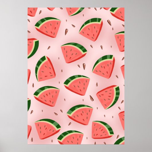Poster Motif de melon d'eau (Devant)