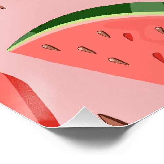 Poster Motif de melon d'eau (Coin)