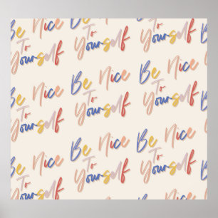 Poster Motif de motivation coloré tiré à la main