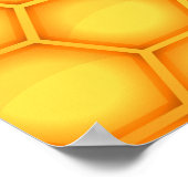 Poster Motif de nid d'abeille jaune (Coin)