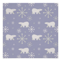 Motif de Noël avec ours polaires et flocons de nei