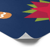 Poster Motif de Noël festif, design de vacances. (Coin)