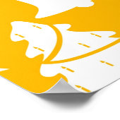 Poster Motif de Noël jaune (Coin)