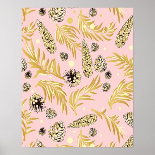 Poster Motif de Noël, Pine Snow 4 (Devant)