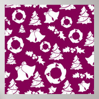 Motif de Noël pourpre