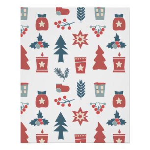 Poster Motif de Noël scandinave