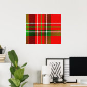 Poster Motif de Noël Tartan (Bureau à domicile)