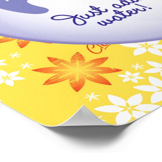 Poster Motif de nom jaune (Coin)