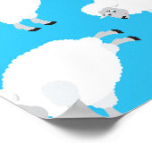 Poster Motif de nurserie bleu pour compter les moutons (Coin)