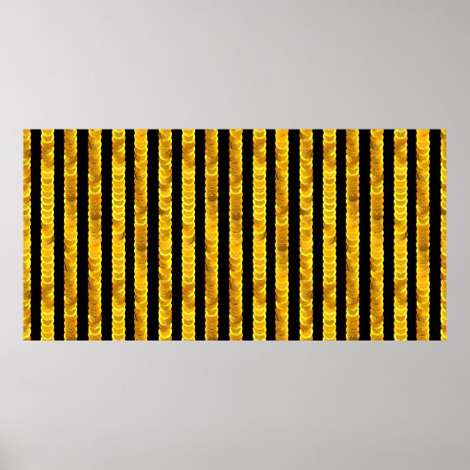 Poster Motif de paillettes d'or (Devant)