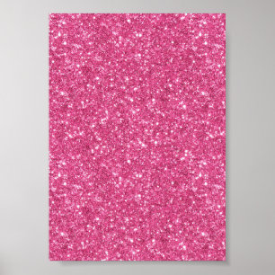 Poster Motif de paillettes rose bonbon brillant