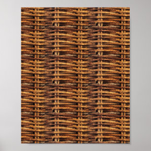 Poster Motif de panier d'osier