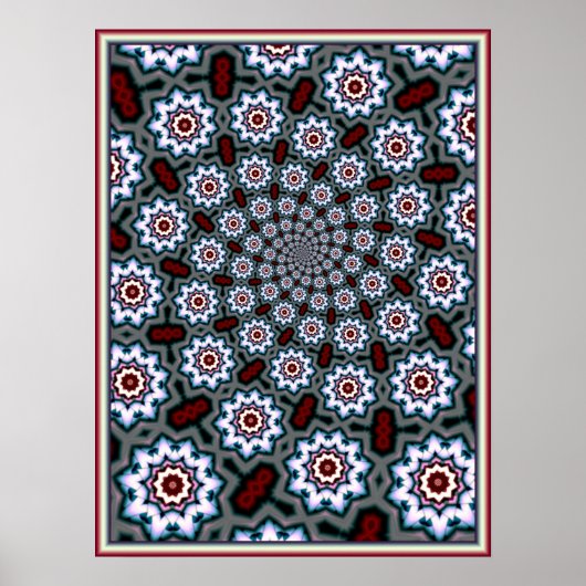 Poster Motif de pâquerettes celtiques (Devant)