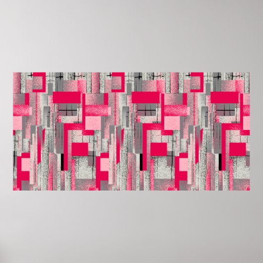 Poster motif de patchwork numérique aquarelle transparent (Devant)