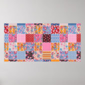 Poster Motif de patchwork transparent (Devant)