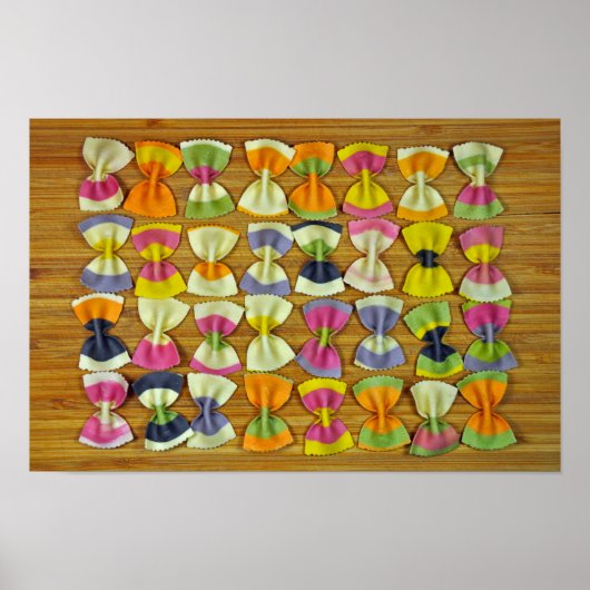 Poster Motif de pâtes Rainbow (Devant)