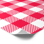 Poster Motif de pays En vichy rouge classique (Coin)