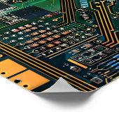 Poster Motif de PCB complexe (Coin)