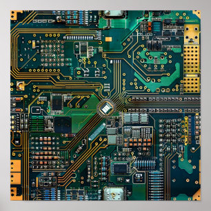Poster Motif de PCB complexe