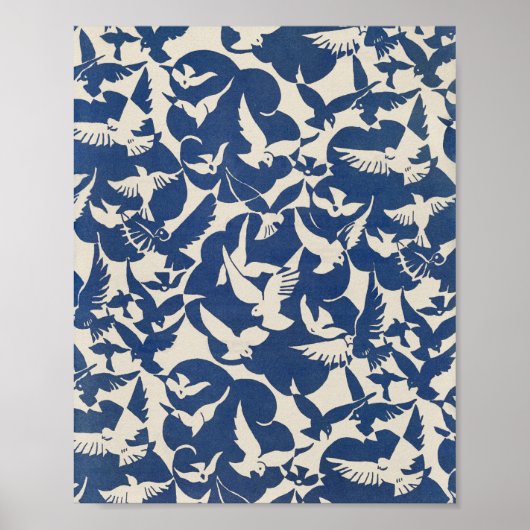 Poster Motif de pigeons (Devant)
