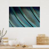 Poster Motif de plume bleue (Cuisine)