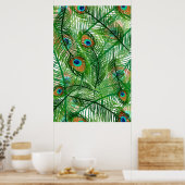 Poster motif de plumes de paon (Cuisine)
