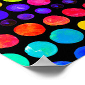 Poster Motif de points de peinture colorés (Coin)
