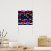 Poster Motif de points de peinture colorés (Cuisine)