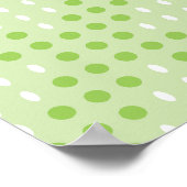 Poster Motif de points et d'ovales verts plats (Coin)