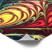 Poster Motif de poisson fractal (Coin)