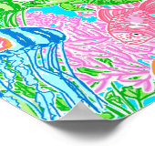 Poster Motif de poissons tropicaux colorés (Coin)