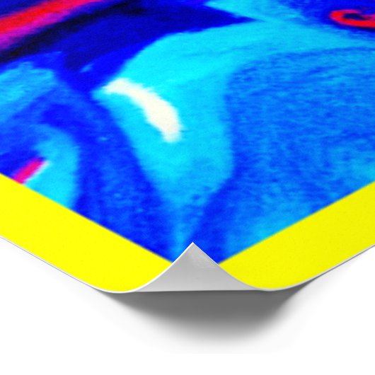 Poster Motif de projection de couleur vive (Coin)